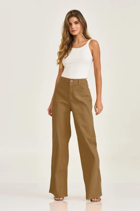 CALCA WIDE LEG COTELE 30167 KHAKI / 44