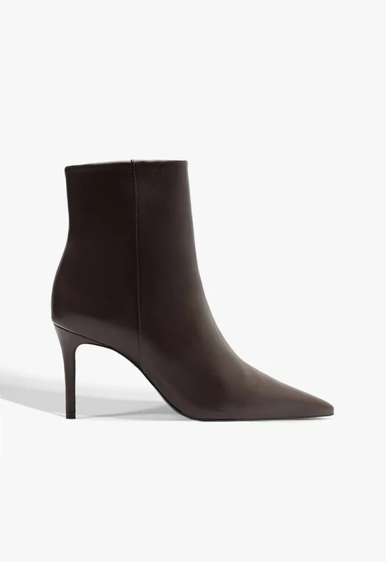 Mikki Bootie 5.5 / Dark chocolate / Leather