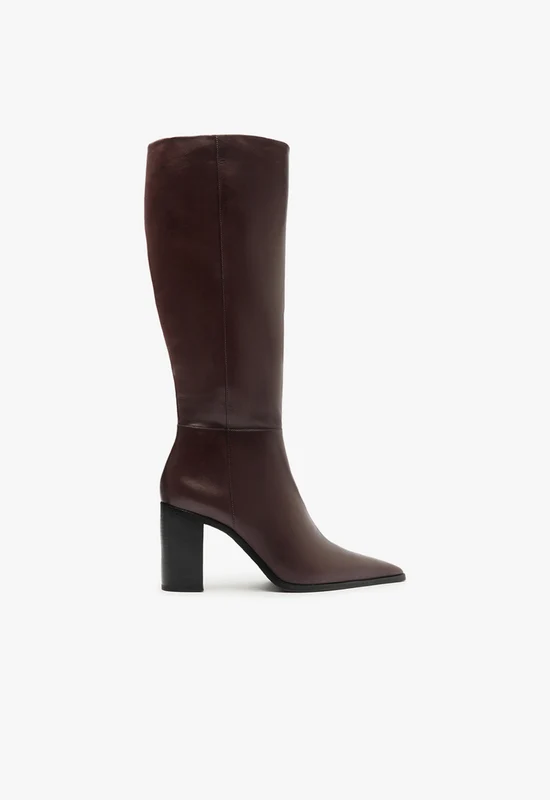 Mikki Up Block Boot 11 / Brown / Leather
