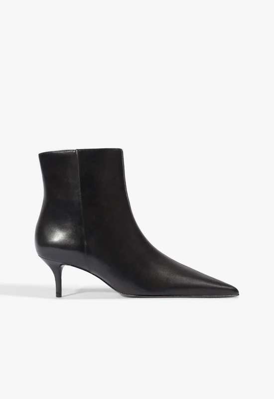 Mikki Mid Bootie 8.5 / Black / Leather