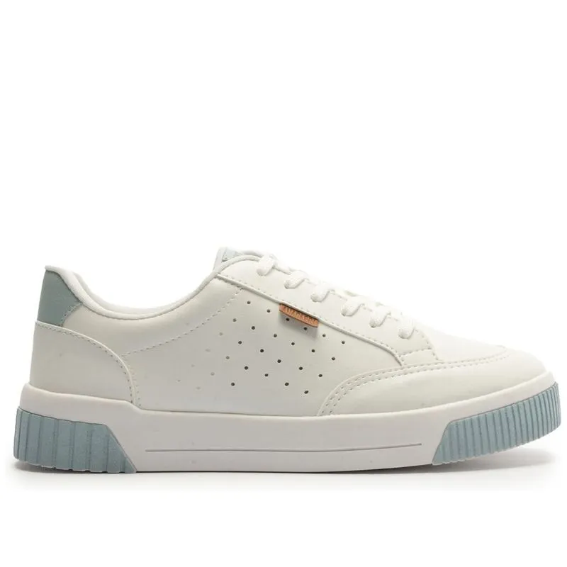 Tênis Anacapri Sola Vulcanizada Furinhos Branco e Azul 304830 ECO NAPA MI - BRANCO/AZUL - 36