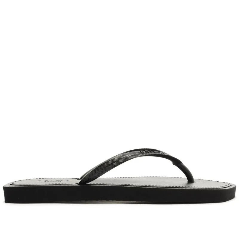 Chinelo Brizza de Dedo Preto Recouro Flash Clean 19128 TIRA TEXT L - PRETO JELLY - 37/8