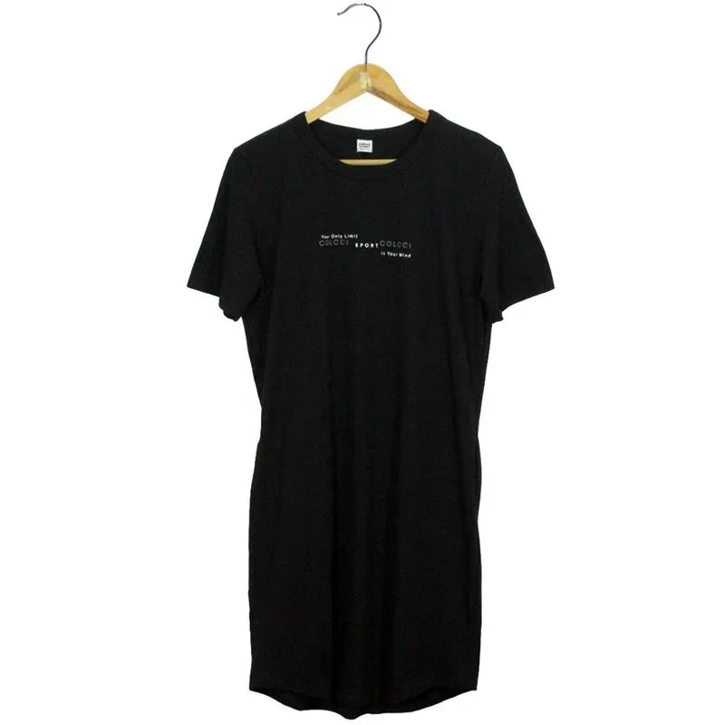 Vestido Colcci Comfort Com Logo Preto Feminino