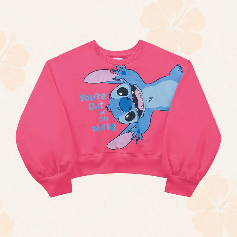 Blusa Moletom Lilo e Stitch Rosa Fakini – Feminina 04 / Menina