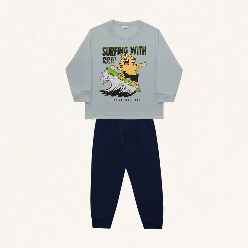 Conjunto Moletom Surfing Cinza Fakini – Masculino 02 / Menino