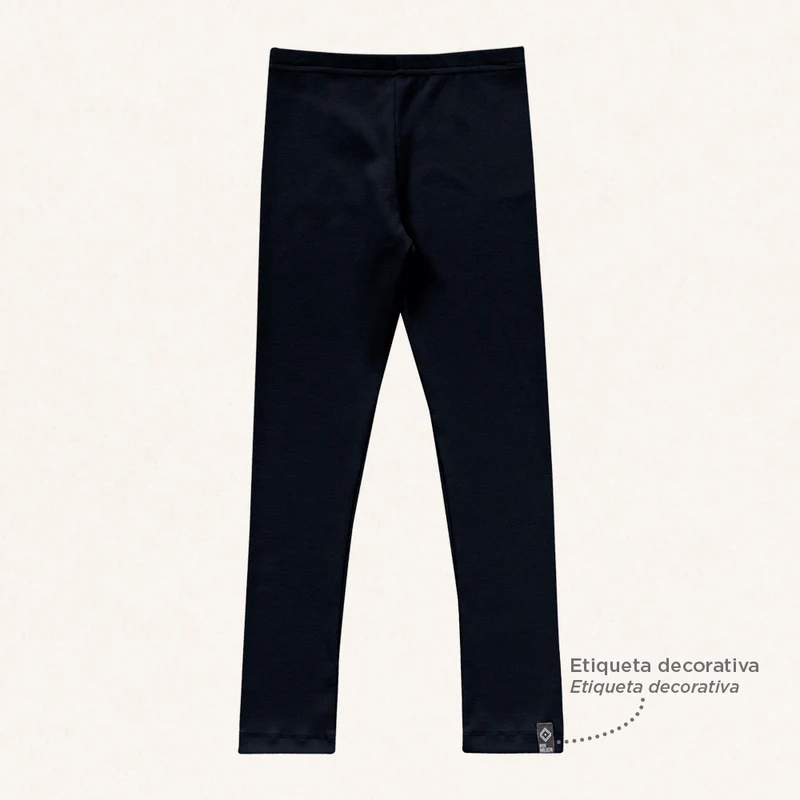 Calça Legging Canelada Básica Fakini - Feminina 04 / Menina / Preto