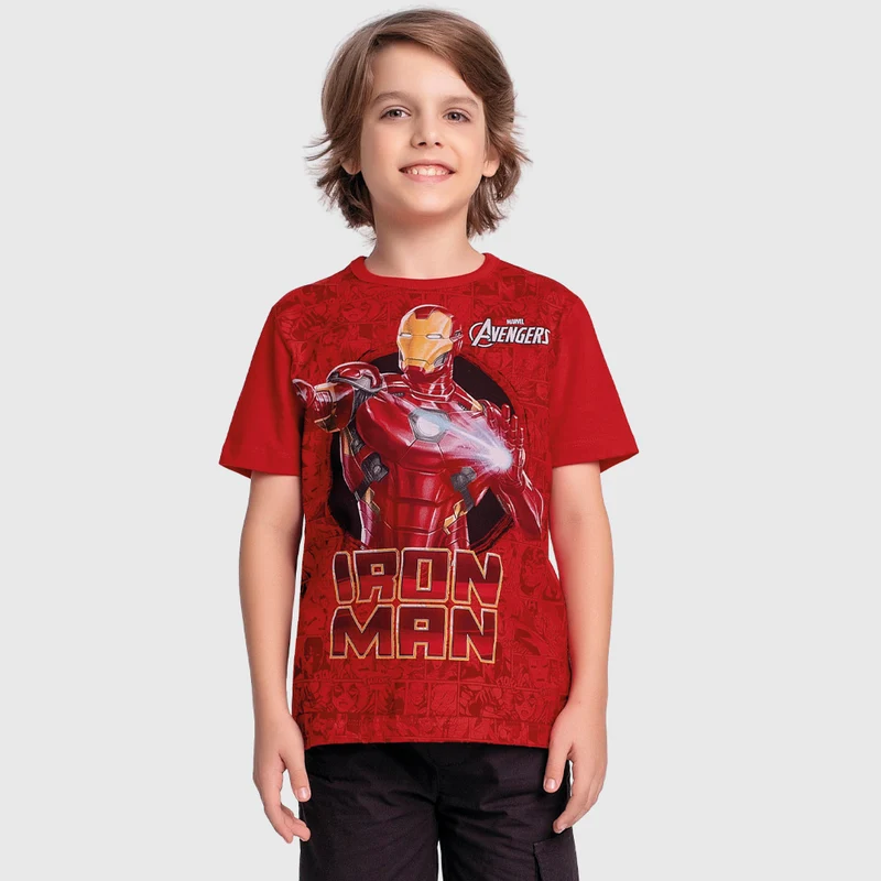 Camiseta Avenger Fakini Masculino 08 / Menino / Vermelho