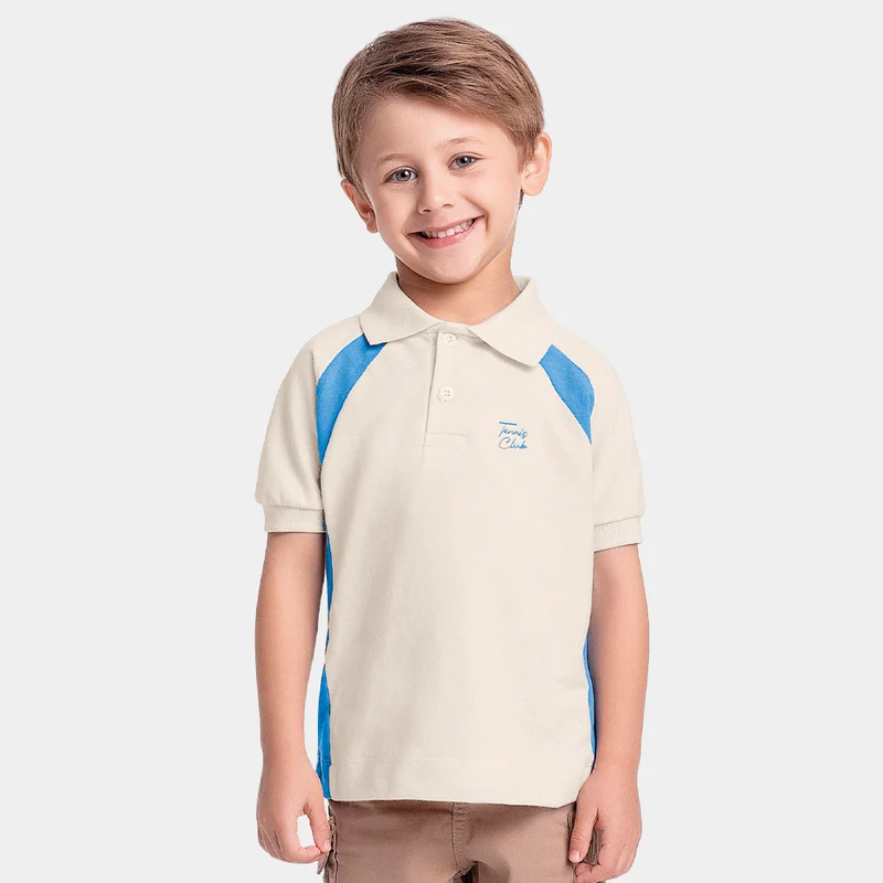 Camisa Polo Tennis Club Fakini Masculino 02 / Menino / Baunilha
