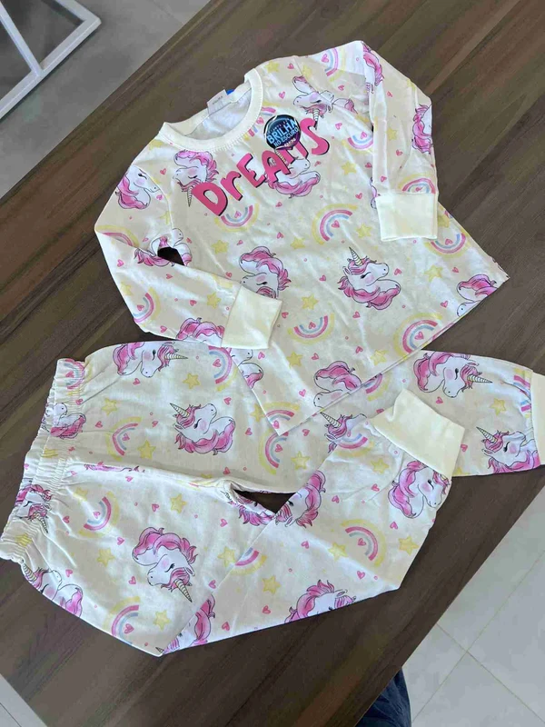 CONJUNTO PIJAMA MANGA LONGA UNICÓRNIO E CALÇA MENINA FAKINI OFF / 10