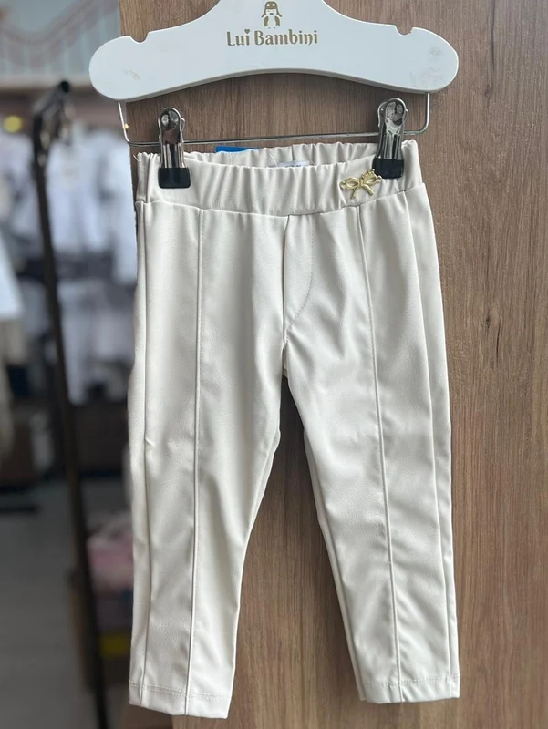 CALÇA LEGGING LAÇO MINIMALISTA PINGENTE ELÁSTICO CÓS CIRRE MENINA FAKINI OFF / 3