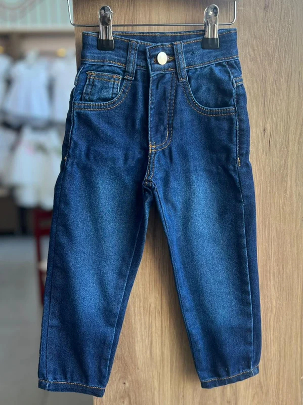 CALÇA AJUSTE INTERNO BÁSICO BOLSOS MENINO FAKINI JEANS ESCURO / 8