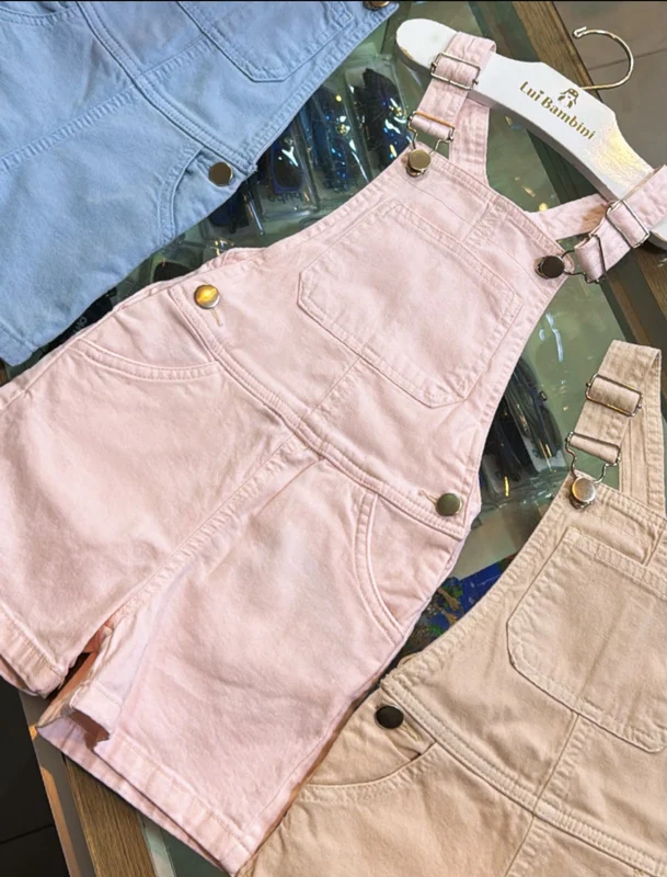 MACACÃO JARDINEIRA ALÇA BOTÕES BOLSO CENTRO MENINA FAKINI Rosa / 1