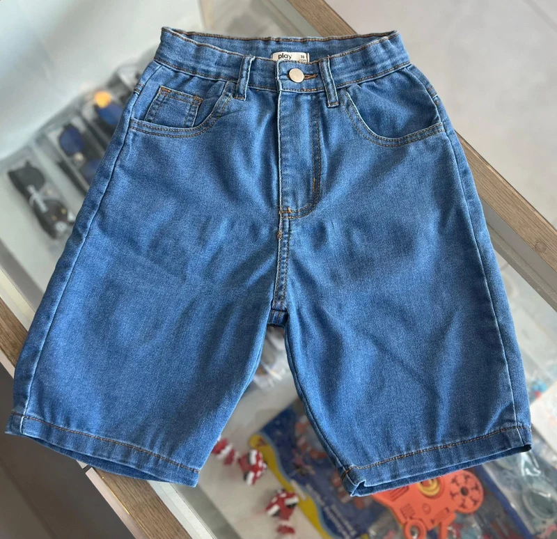 BERMUDA AJUSTE INTERNO BOLSO BOTÕES BÁSICA JEANS MENINO FAKINI JEANS MÉDIO / 12
