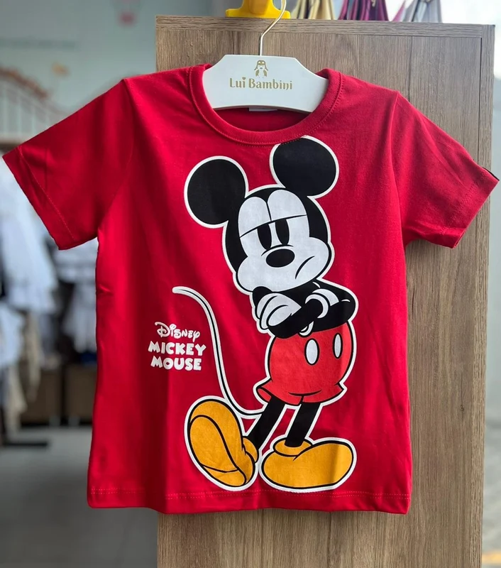 CAMISETA MANGA CURTA MICKEY MOUSE MENINO FAKINI VERMELHO / 4