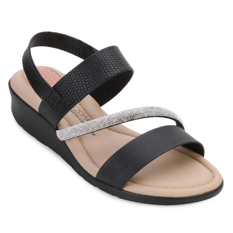 Sandália Anabela Modare MD24-71901 39 / Preto/Prata