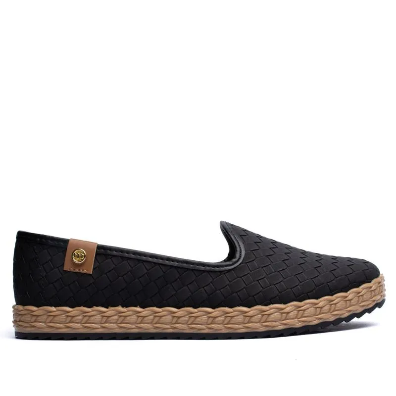 Sapato Feminino Moleca Tressê Preto/Bege - 39