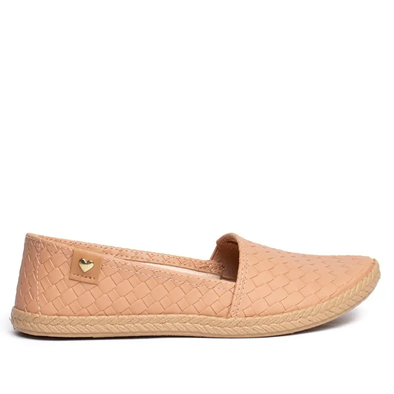 Sapatilha Feminina Moleca Napa Tresse Capri Nude - 38