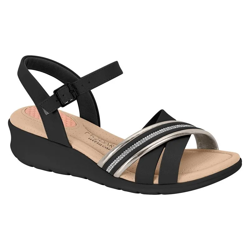 Sandália feminina modare 7190.102 ortopédica solado anabela 4,5 cm