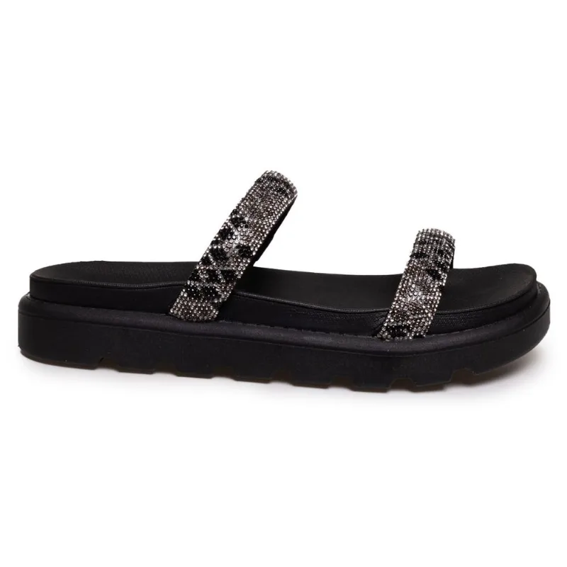 Tamanco Papete Cristal Vizzano Flatform Feminino Preto - 33