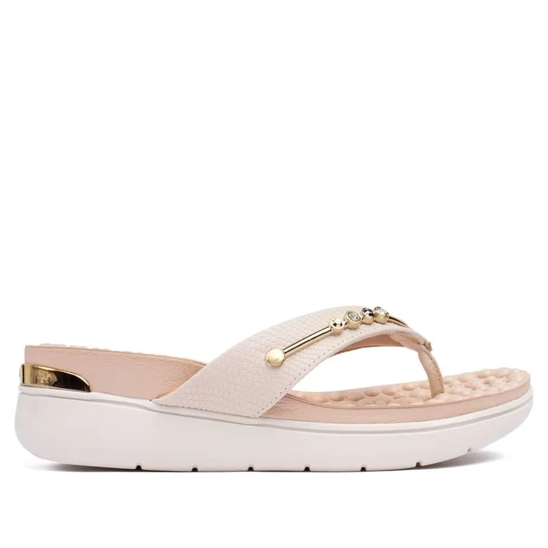Tamanco Feminino Modare Anabela Creme - 35