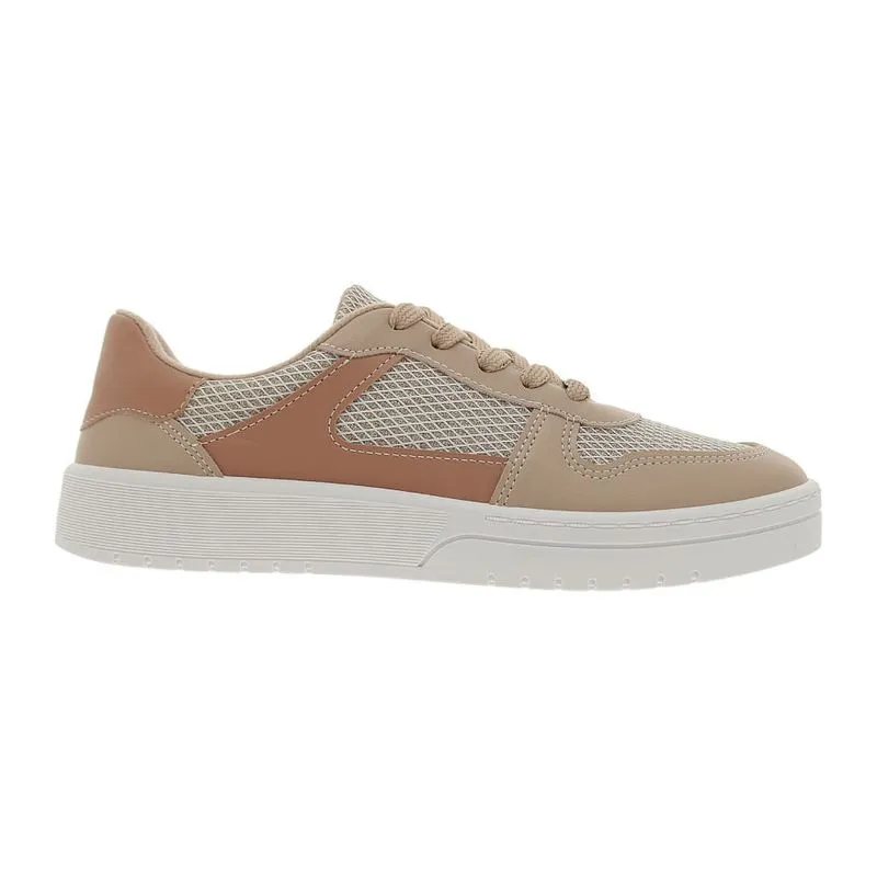 Tênis Casual Moleca Bege e Branco Feminino 38