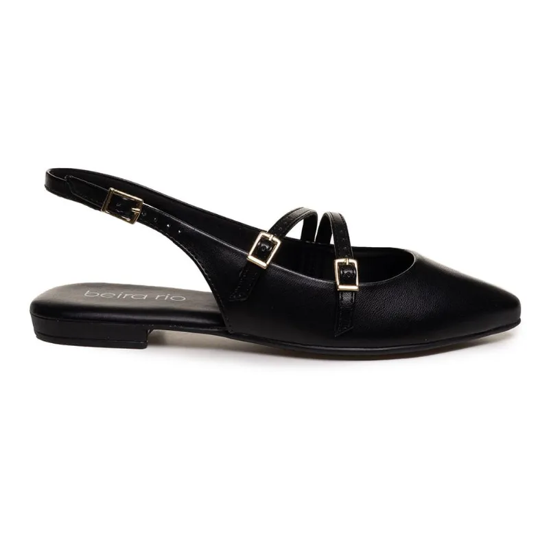 Sapatilha Beira Rio Slingback Feminina Preta PRETO - 34