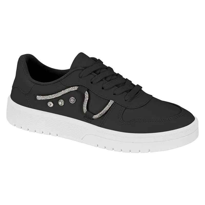 Tênis casual feminino moleca 5791.111 detalhes em strass