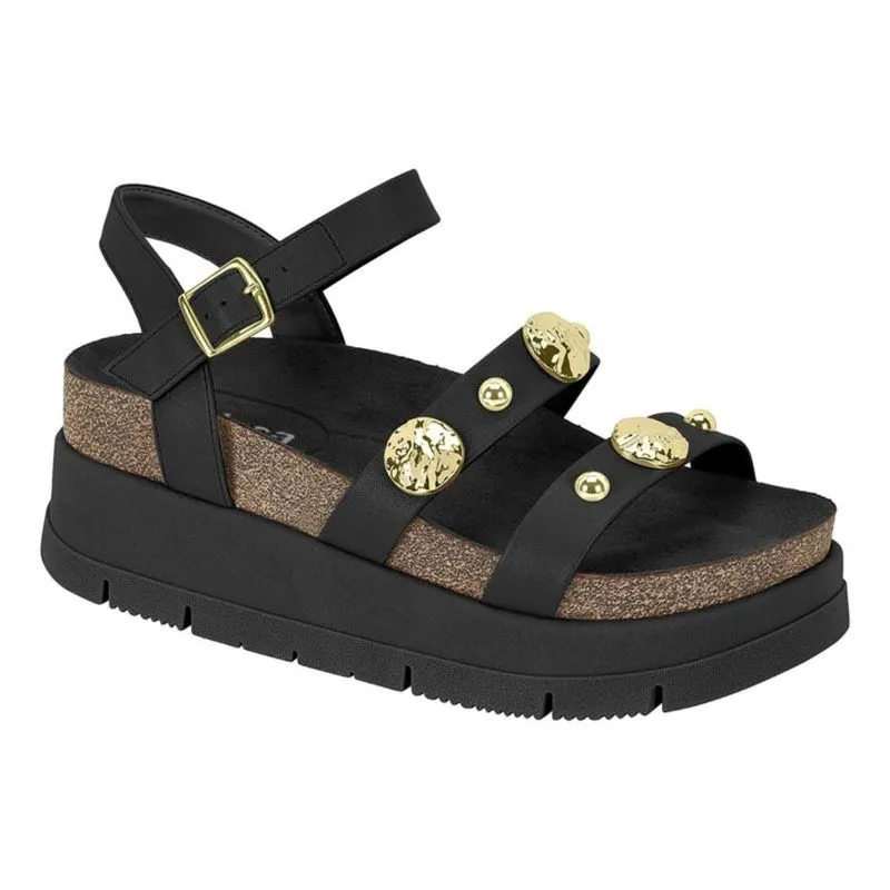 Sandália Moleca Plataforma Papete Flatform Alta 5513.104