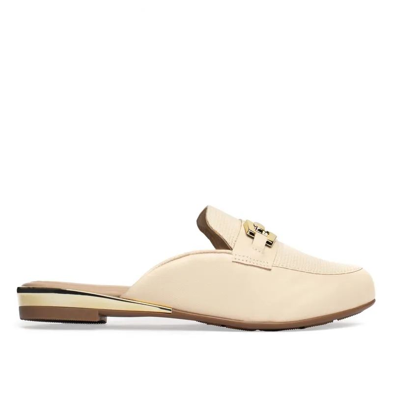 Mule Feminino Modare Napa Tressê Textura Creme - 39