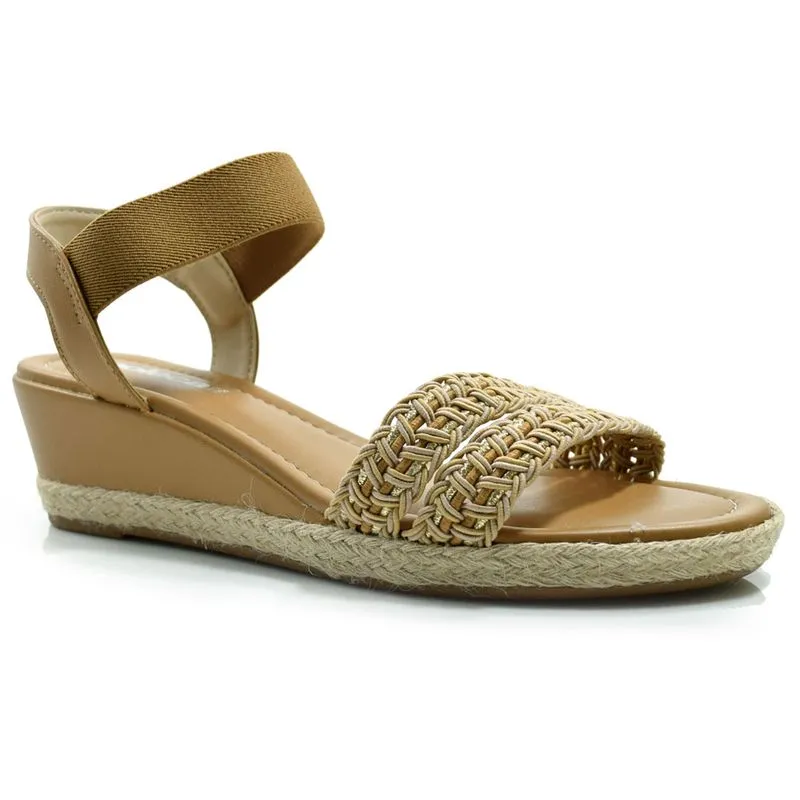 Sandália Anabela Feminina Moleca Marrom 5512.201.28558 37