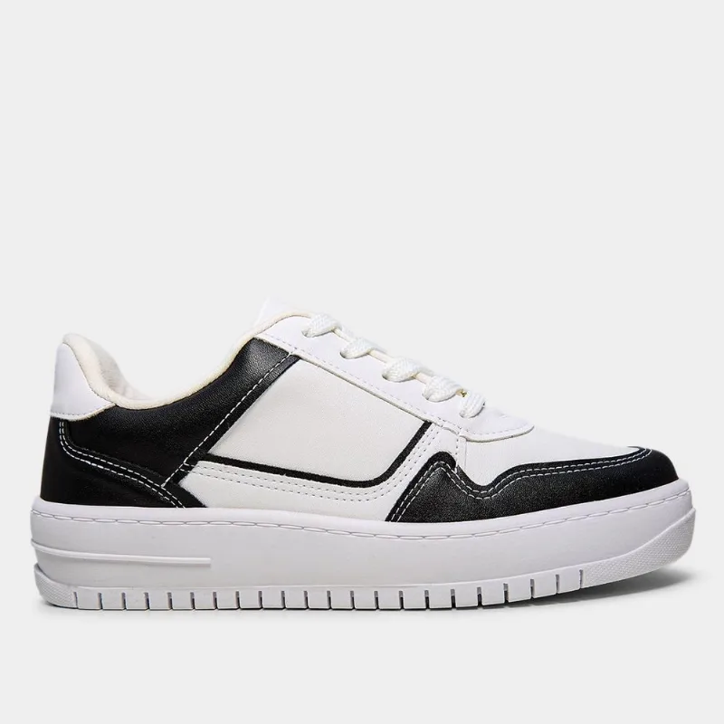 Tênis Vizzano Casual Feminino - Feminino - Branco+Preto
