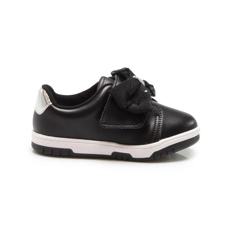 Tênis Molekinha Casual Glitter Infantil Preto PRETO/PRATA - 21