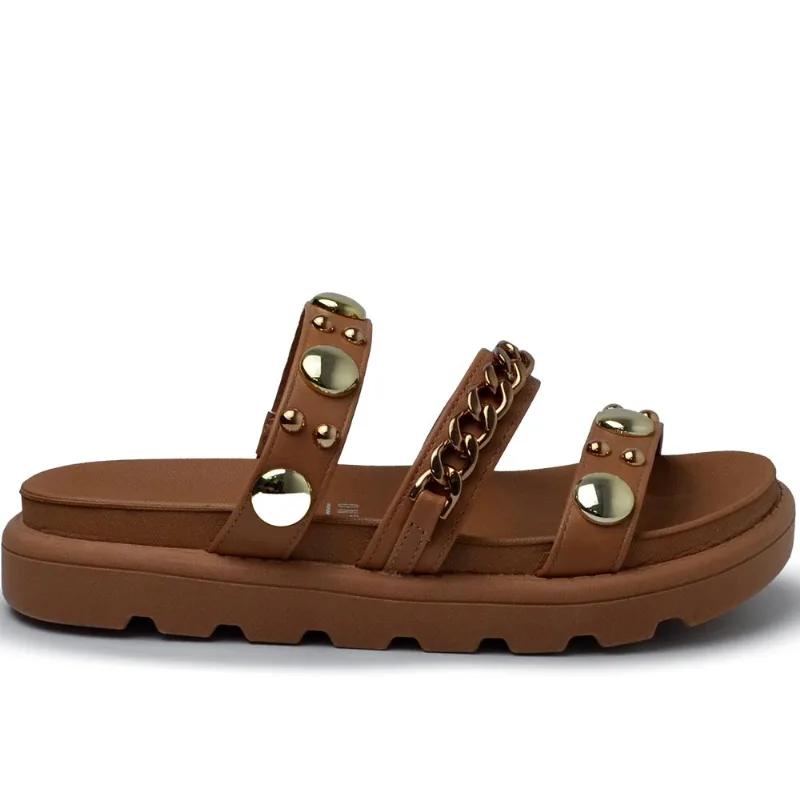 Sandália Papete Vizzano Feminina 6510.102 7286 PELICA CAMEL 35