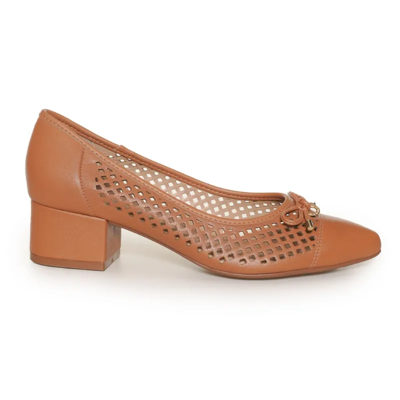 Sapato Scarpin Modare Floather Vazado Feminino Camel CAMEL - 34
