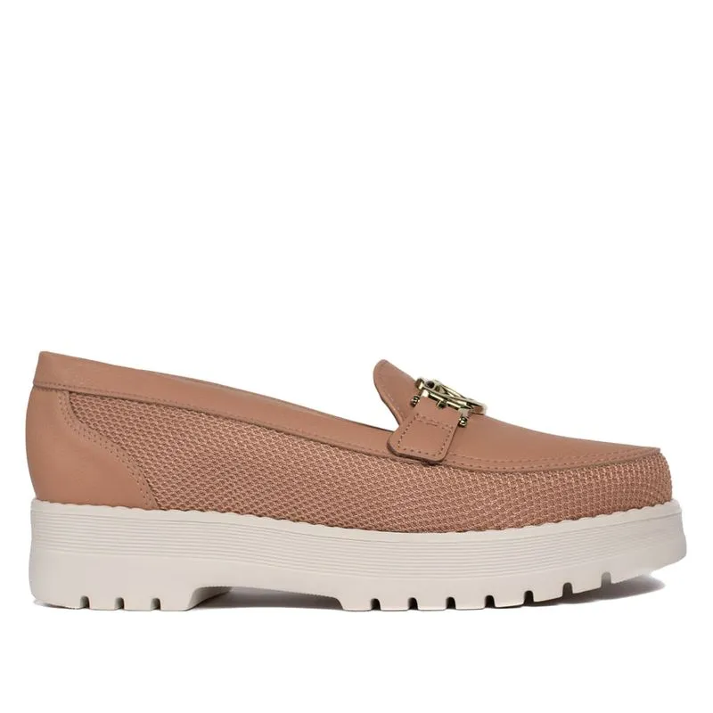 Mocassim Feminino Modare com Detalhe em Tecido Nude - 35