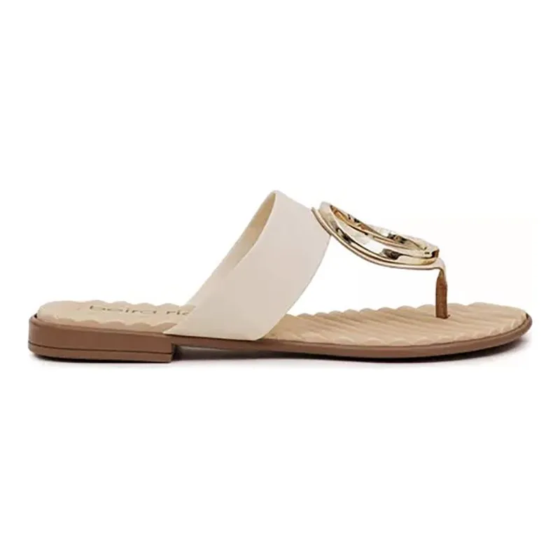 Rasteira Beira Rio Creme Feminino CREME - 34