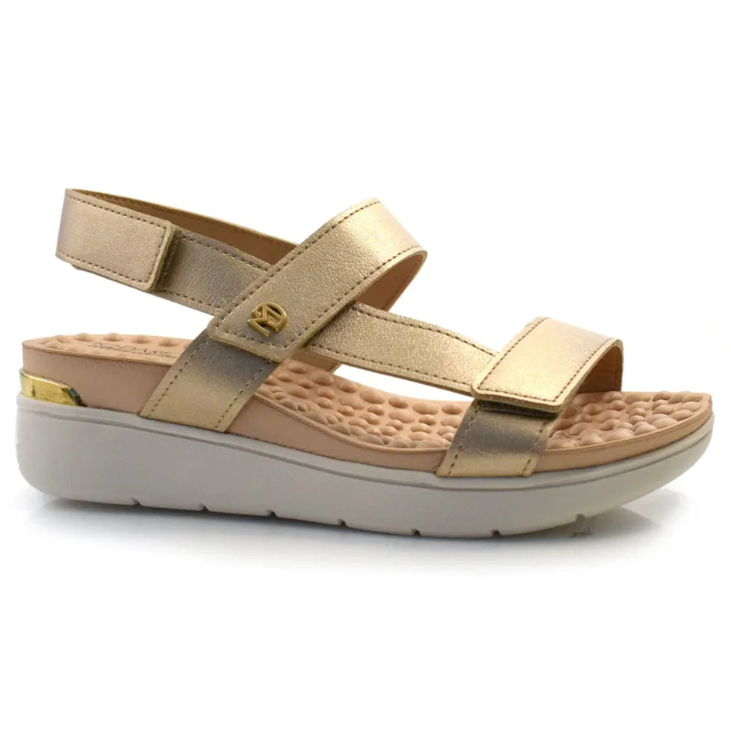 Sandália Flat Feminina Modare Dourado 7151.126.24250 35