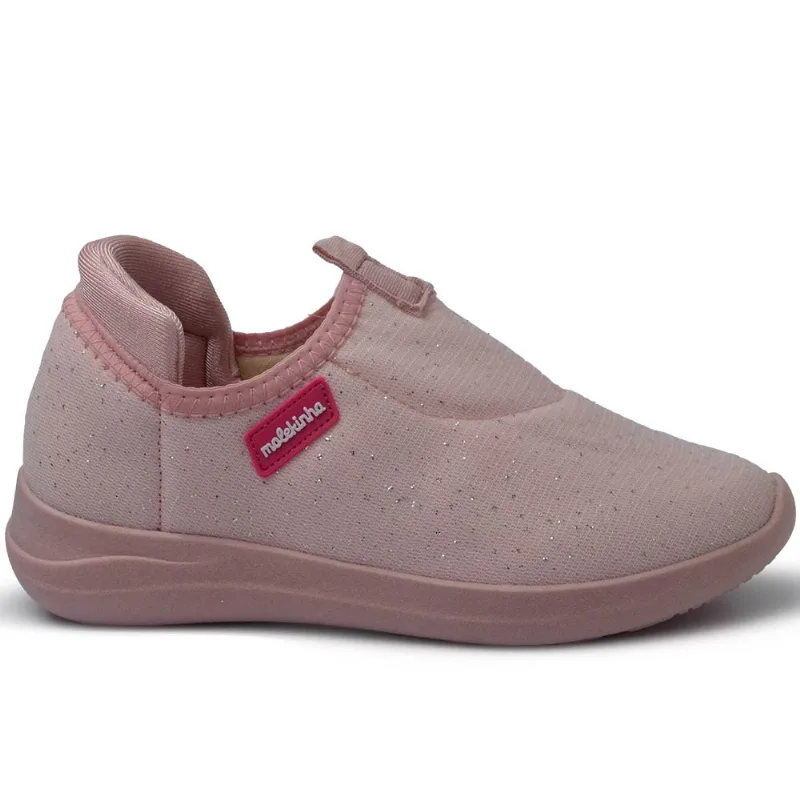 Tênis Infantil Molekinha Feminino Lycra 2503.321 28797 SHINE ROSA 28
