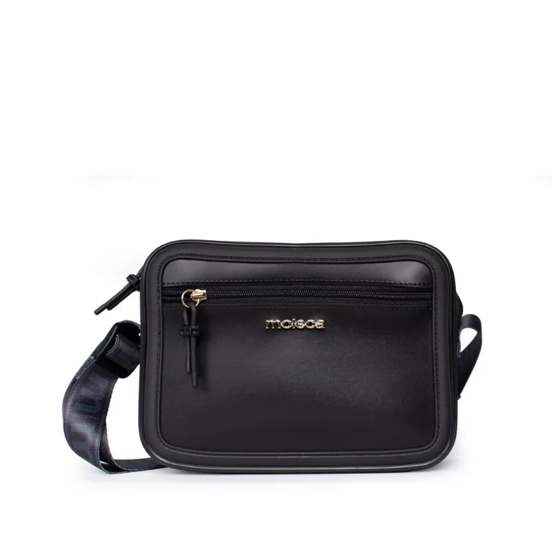Bolsa Feminina Moleca Transversal Pequena com Bolso Preta - U