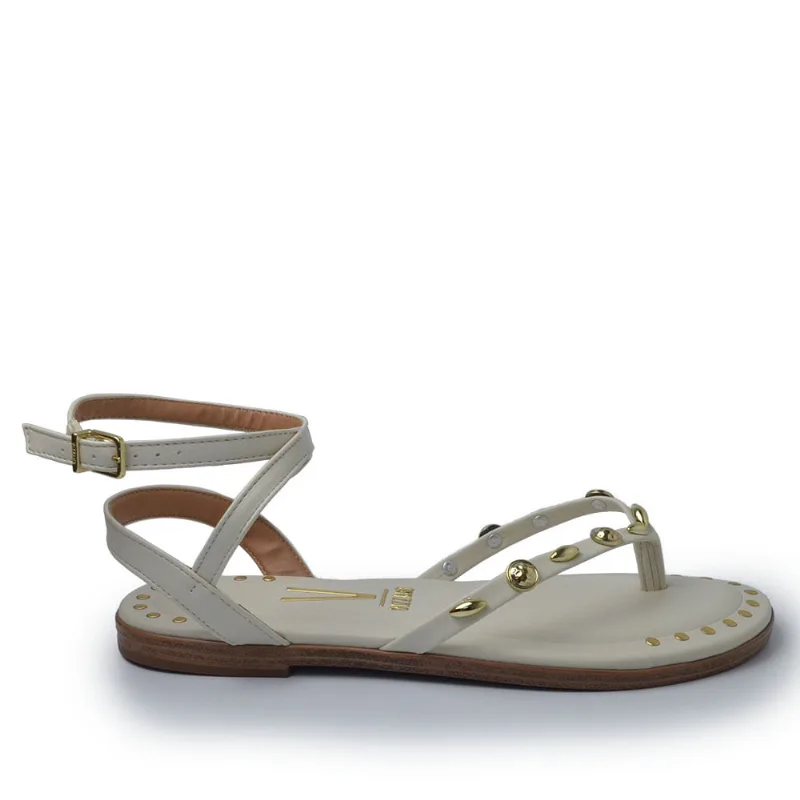 Sandália Rasteira Vizzano Feminina 6523.103 7286 PELICA BCO OFF 35