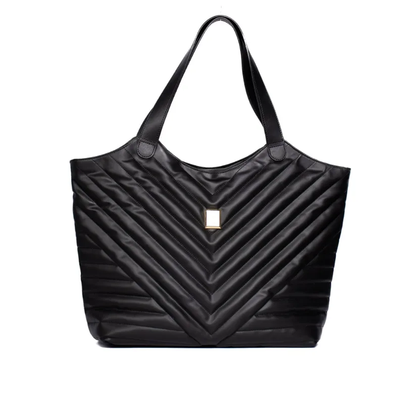 Bolsa Feminina Vizzano Tiracolo Grande em Matelassê Preto - U