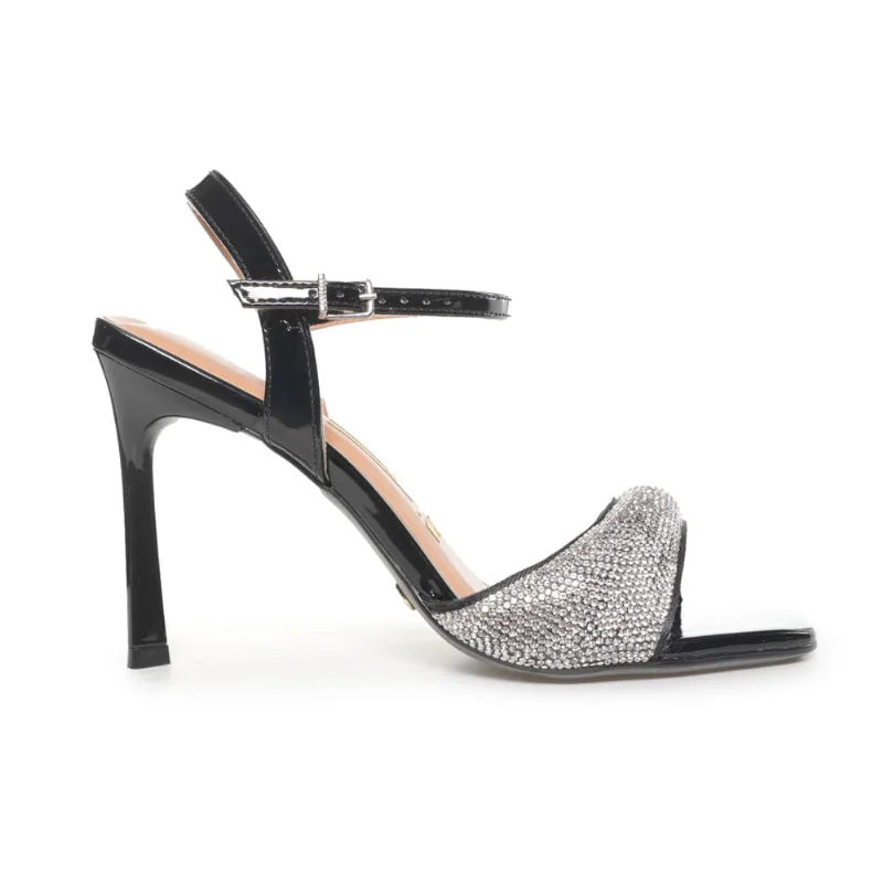 Sandália Vizzano Salto Fino Alto Preta Feminina 35