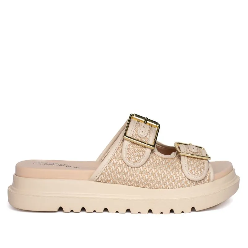 Tamanco Feminino Modare Soft Touch Creme/Dourado - 38