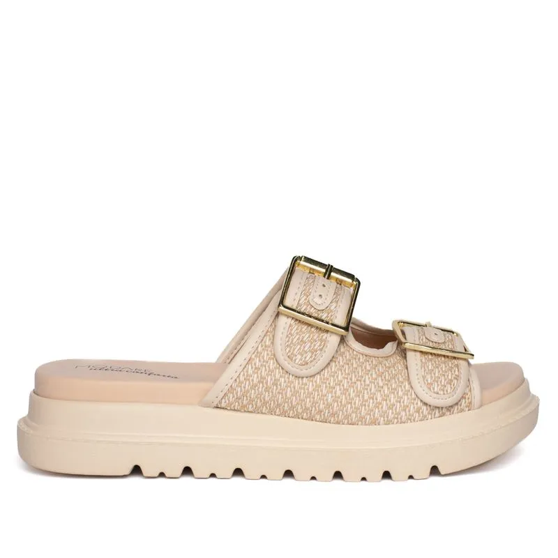 Tamanco Feminino Modare Soft Touch Creme/Dourado - 39