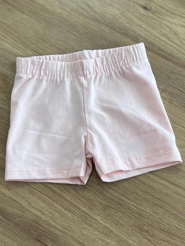SHORT ELÁSTICO CÓS BÁSICO LISO PARA USAR EMBAIXO DA SAIA MENINA KYLY Rosa / 14