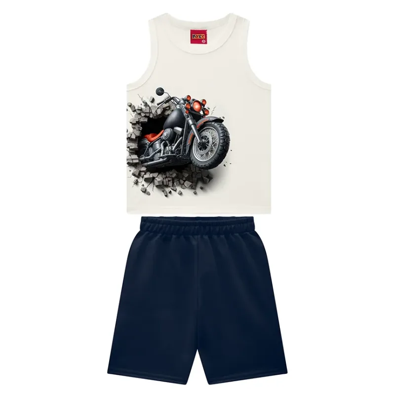 Conjunto Verão Menino Em Algodão Kyly - AnaStore