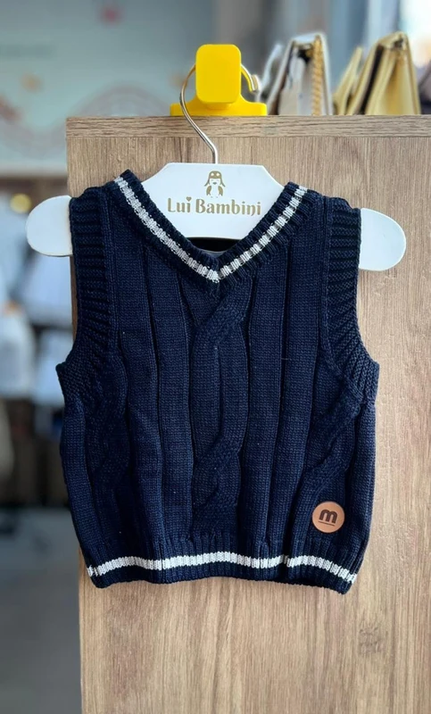 COLETE REGATA RELEVO GOLA V TRICO TRICOT MENINO MILON MARINHO / 1