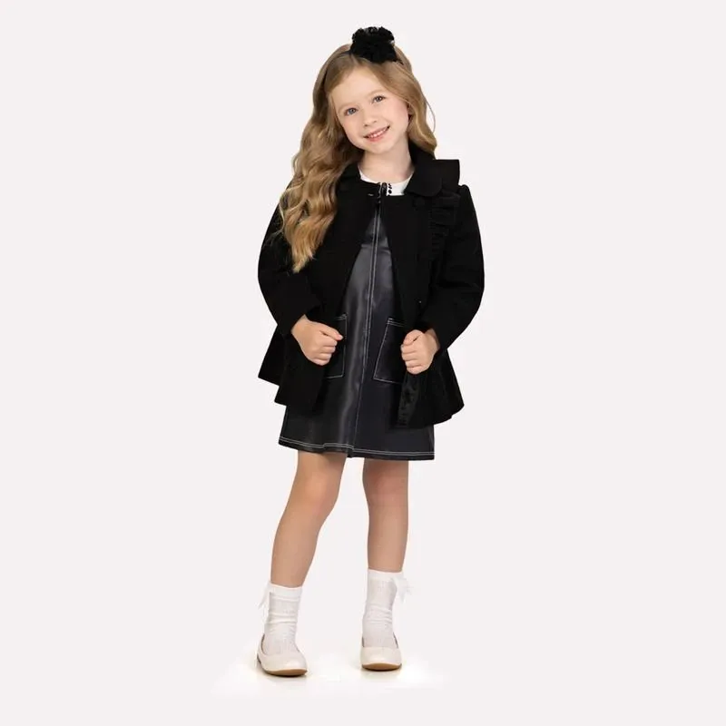 Jaqueta Infantil Menina Trench coat Milon