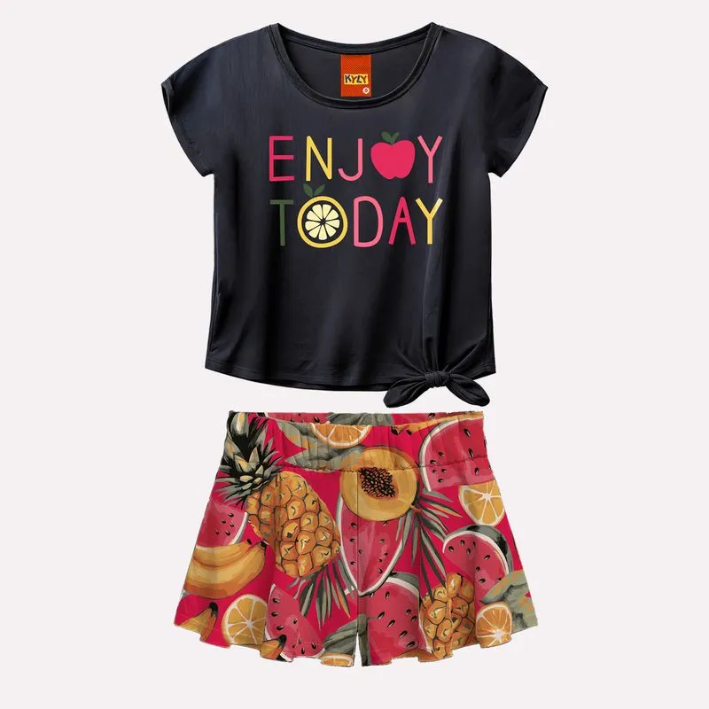 Conjunto Infantil Menina Frutas Kyly 1001308.9010.4
