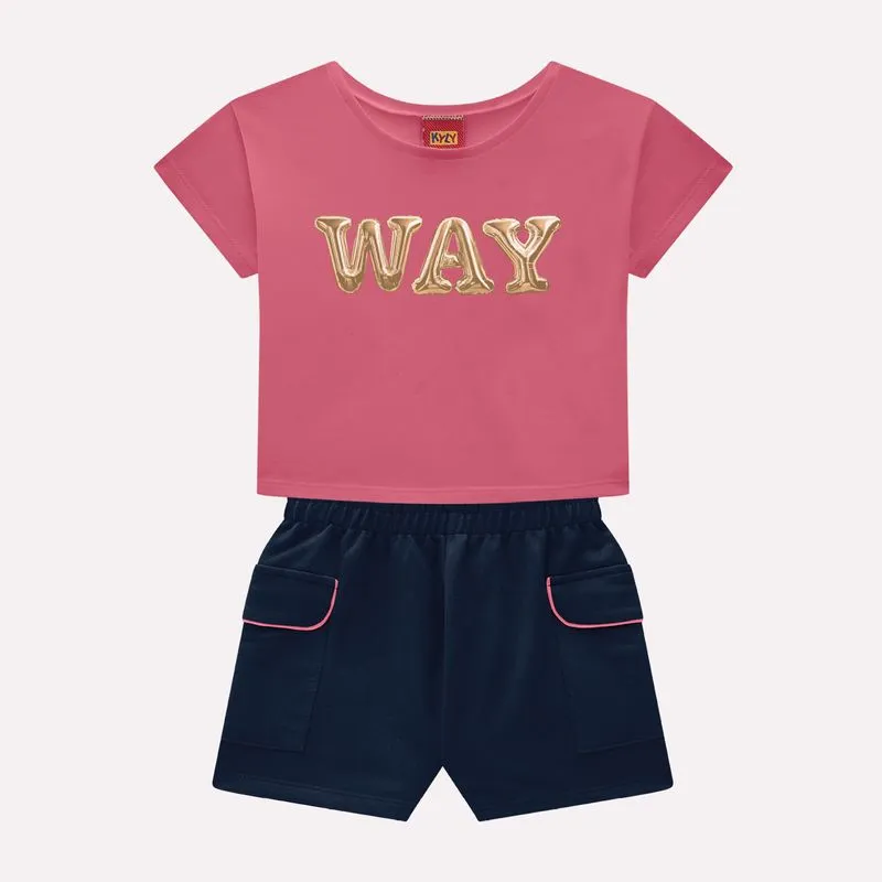 Conjunto Infantil Menina Lettering Kyly 1001313.40091.4